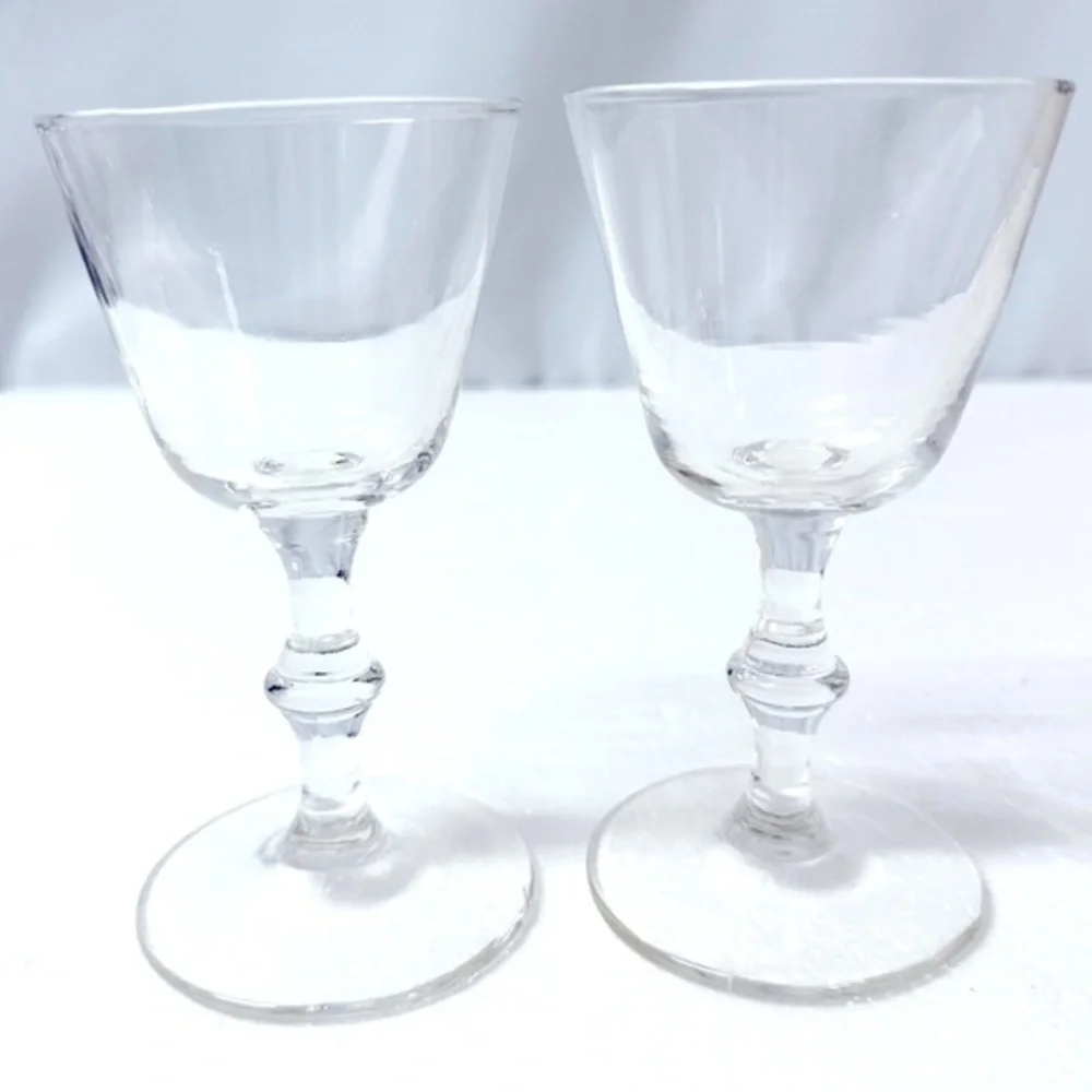 Set of 2 Cocktail, Georgian 4.75 oz wine glasses Gobblets‎